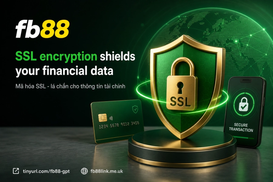 công nghệ bảo mật SSL 128-bit Fb88 bảo vệ dữ liệu tài chính người dùng